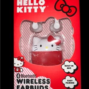 Hello Kitty Bluetooth Earbuds with Pink and White Design
